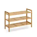 Bild 1 von Zeller Present Schuhregal, Natur, Holz, Bambus, 70x50x26 cm, stehend, Garderobe, Schuhaufbewahrung, Schuhregale