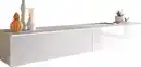 Bild 1 von Lowboard ca. 180x30 cm mit LED Beton Optik/Weiß Hochglanz, Grau, Weiß Hochglanz