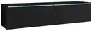 Bild 1 von TV-Lowboard mit LED ca. 140x30 cm Schwarz Fischgr., Schwarz