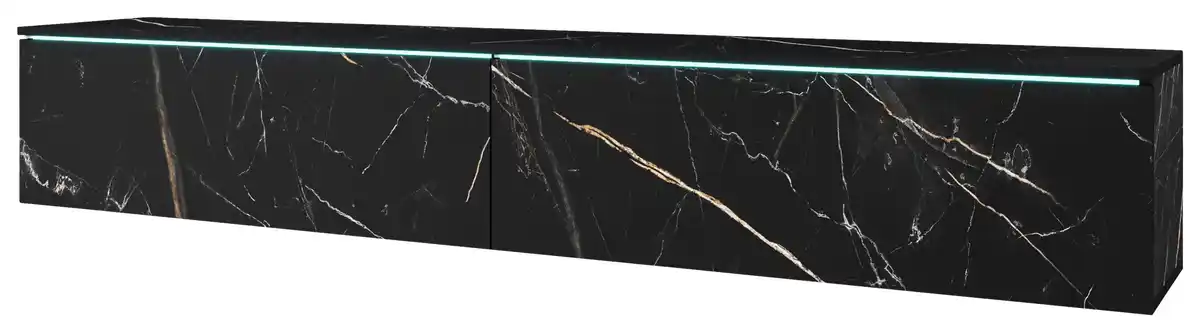 Bild 1 von Lowboard ca. 180x30 cm mit LED Stein Optik, Graphitfarben