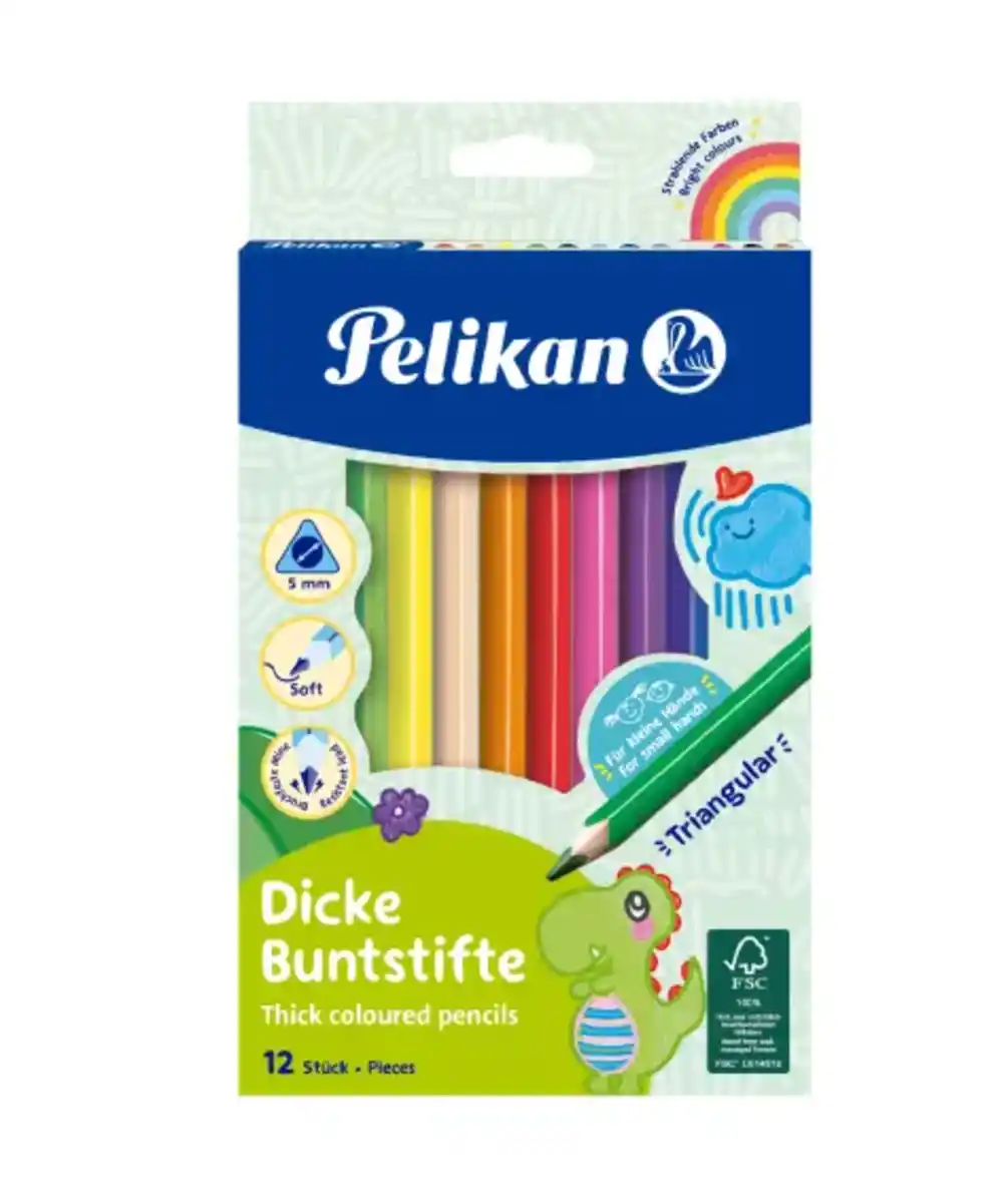 Bild 1 von Dicke Buntstifte in Dreikantform, bunt