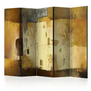 artgeist Paravent, Honig, Hellgelb, Holz, Kunststoff, Textil, Kiefer, massiv, Abstraktes, 225x172x3 cm, Motiv auf Vorder- und Rückseite, Akustikschaumstoff, Wohnzimmer, Raumteiler & Paravents, Parav