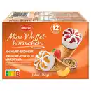 Bild 1 von MUCCI Mini-Waffelhörnchen 336 ml, Joghurt-Erdbeere & Pfirsich-Mar.