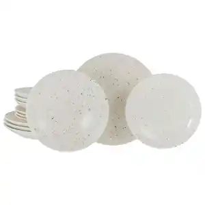 Creatable Tafelservice Confetti, Creme, Keramik, 12-teilig, lebensmittelecht, stapelbar, Essen & Trinken, Geschirr, Geschirr-Sets, Tafelservice