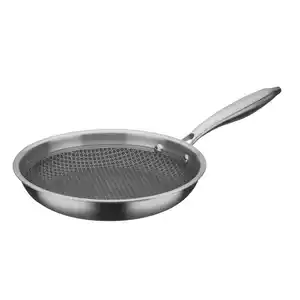 GSW Bratpfanne Inoxxa Black, Edelstahl, Metall, 1.6 L, ISO 9001, hitzebeständige Griffe, backofengeeignet, kratzfest, rostfrei, antihaftbeschichtet, energiesparend, Dreischicht-Material mit durchgä