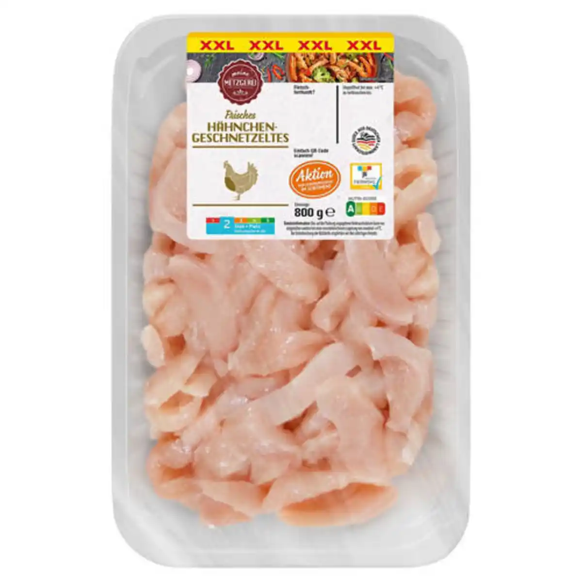 Bild 1 von MEINE METZGEREI Hähnchen Geschnetzeltes XXL 800 g