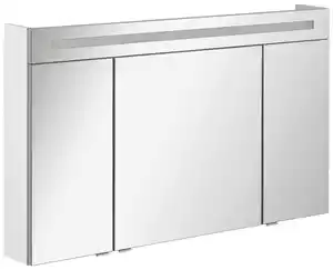 Spiegelschrank B. Clever mit LED 3-türig ca. 120x71 cm Weiß, Weiß