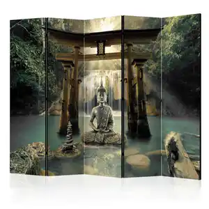 artgeist Paravent, Mehrfarbig, Holz, Textil, Kiefer, massiv, orientalisch, 225x172x3 cm, Motiv auf Vorder- und Rückseite, Wohnzimmer, Raumteiler & Paravents, Paravents