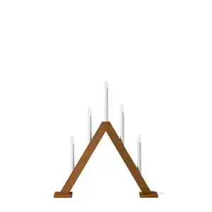 Markslöjd Weihnachtspyramide Ariele, Hellbraun, Weiß, Holz, massiv, 46x52.5x8 cm, zum Stellen, Dekoration, Weihnachtsdekoration, Winterdeko