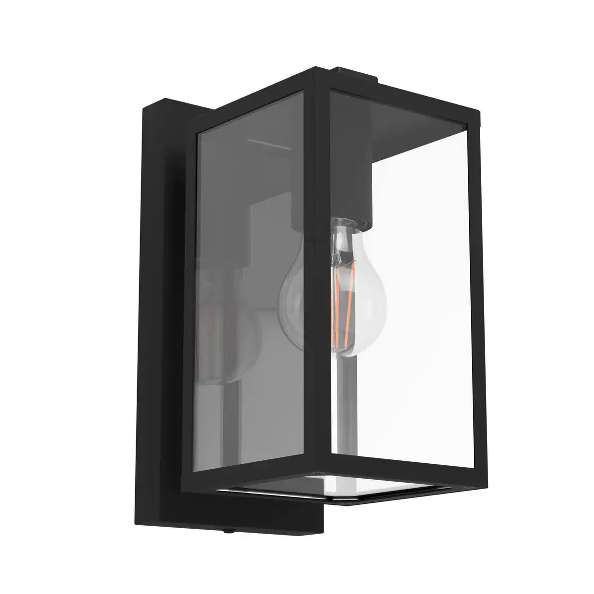 Bild 1 von Außenwandleuchte Budrone Klar/Schwarz max. 40 Watt Wandlampe, Klar, Schwarz