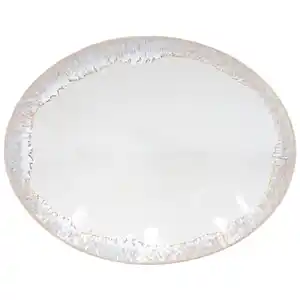 Costa Nova Servierplatte Taormina, Weiß, Keramik, rund, 40x5x33 cm, Handmade in Europe, Tischkultur & Servieren, Servierplatten