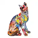 Bild 1 von Dekokatze Street Art, Mehrfarbig, Kunststoff, Katze, 21x29x16 cm, Dekoration, Skulpturen & Dekoobjekte, Dekotiere