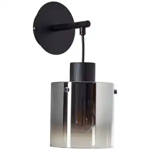 Wandleuchte Simonis in Grau/Schwarz max. 52 Watt Wandlampe, Grau, Schwarz