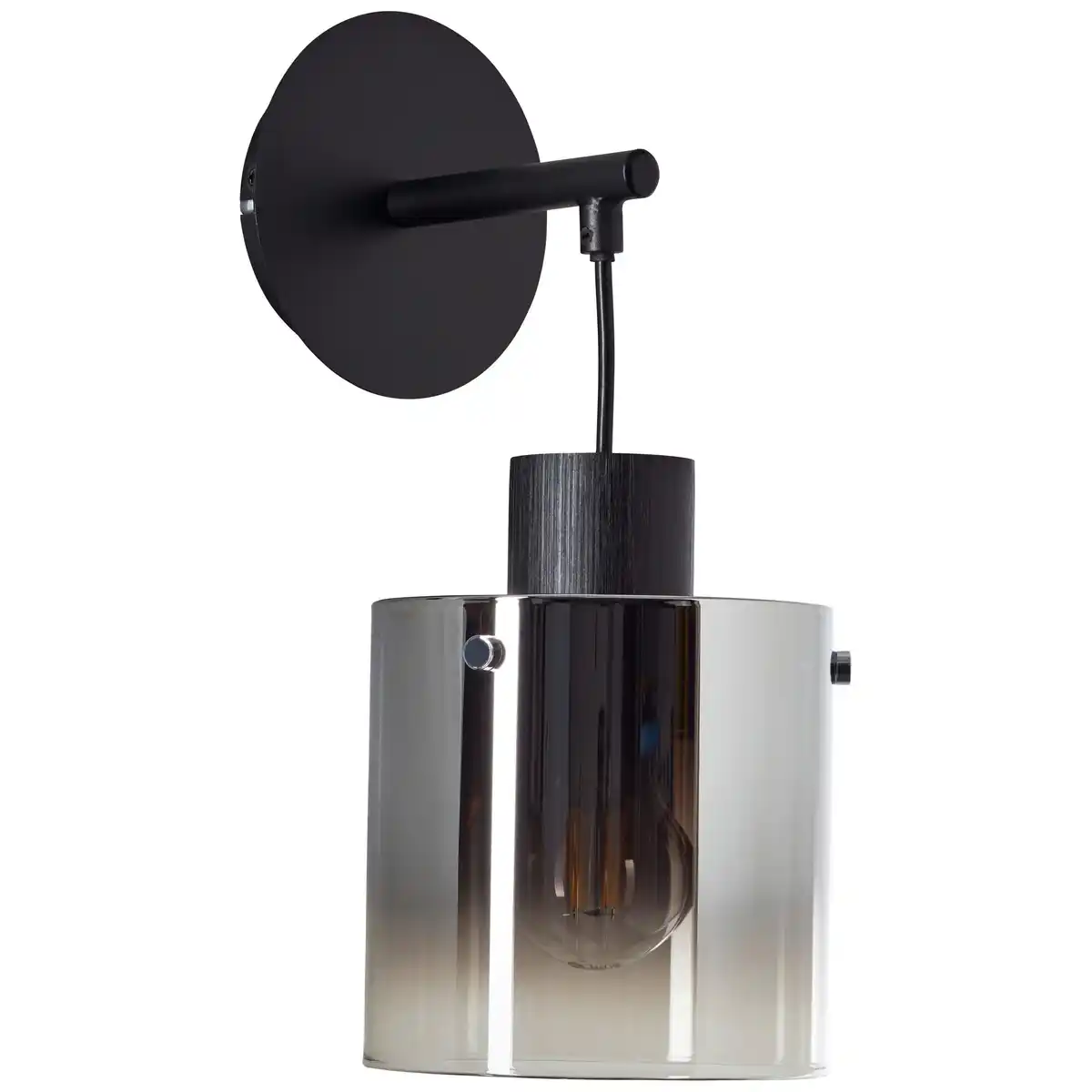 Bild 1 von Wandleuchte Simonis in Grau/Schwarz max. 52 Watt Wandlampe, Grau, Schwarz