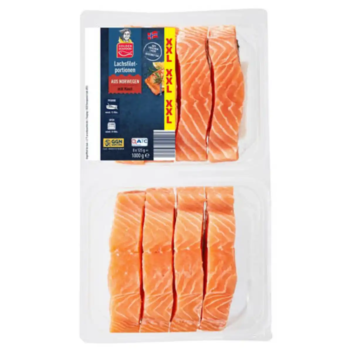 Bild 1 von GOLDEN SEAFOOD Lachsfilet 8 x 125 g