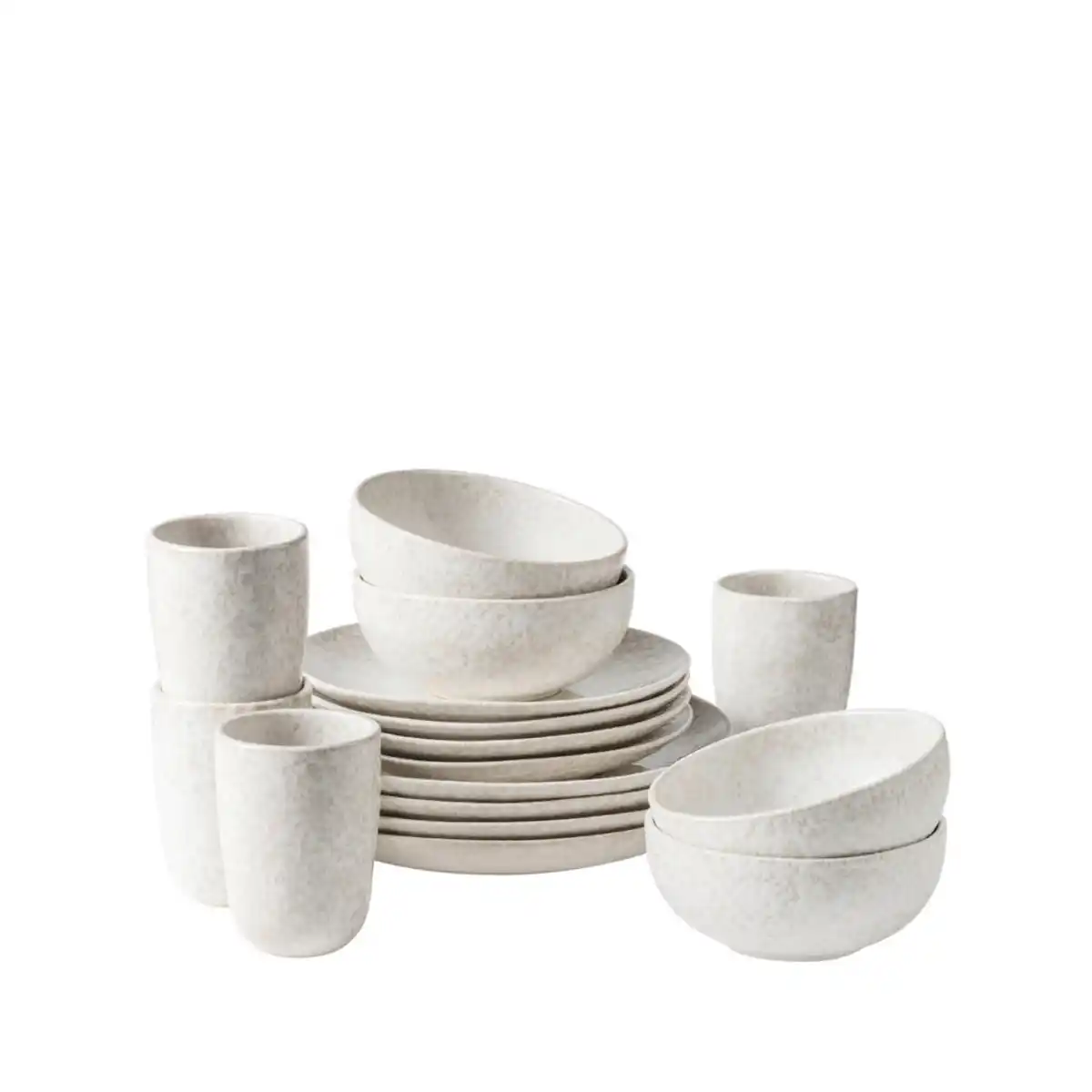 Bild 1 von Gipfelstück Kombiservice Alpenwiese, Creme, Keramik, 16-teilig, 350 ml, Grüner Punkt, Made in Europe, Essen & Trinken, Geschirr, Geschirr-Sets, Kombiservice