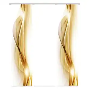 Flächenvorhang, Gold, Textil, Abstraktes, 60x245 cm, mit Paneelwagen, Wohntextilien, Gardinen & Vorhänge, Schiebegardinen