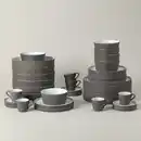 Bild 1 von Costa Nova Kombiservice Lagoa Ecogres, Grau, Weiß Hochglanz, Keramik, 30-teilig, 0,9 ml,0,51 ml, Made in Europe, hitzebeständig, Essen & Trinken, Geschirr, Geschirr-Sets, Kombiservice