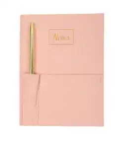 Notizbuch mit Stift, rosa