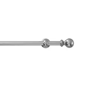 Vorhangstange, Chrom, Metall, 130 cm, Wohntextilien, Gardinen & Vorhänge, Gardinen-Stangen