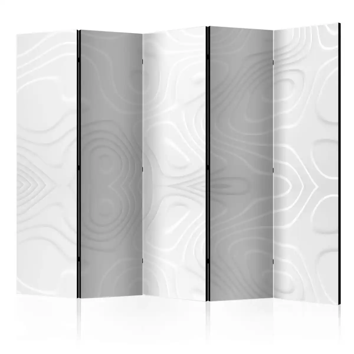 Bild 1 von artgeist Paravent, Weiß, Holz, Textil, Kiefer, massiv, Abstraktes, 225x172x3 cm, Motiv auf Vorder- und Rückseite, Wohnzimmer, Raumteiler & Paravents, Paravents