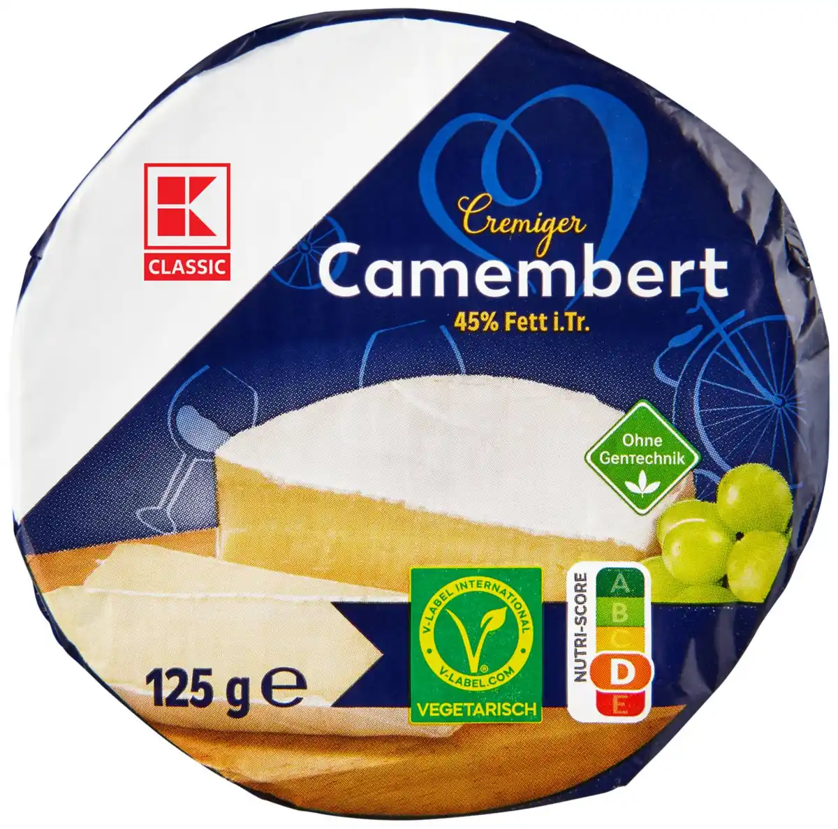 Bild 1 von K-CLASSIC Camembert 45 % Fett i. Tr., 125-g-Packg.