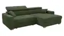 Bild 1 von Ecksofa Cord elektrisch ausfahrbar grün 277 cm - SLIDER