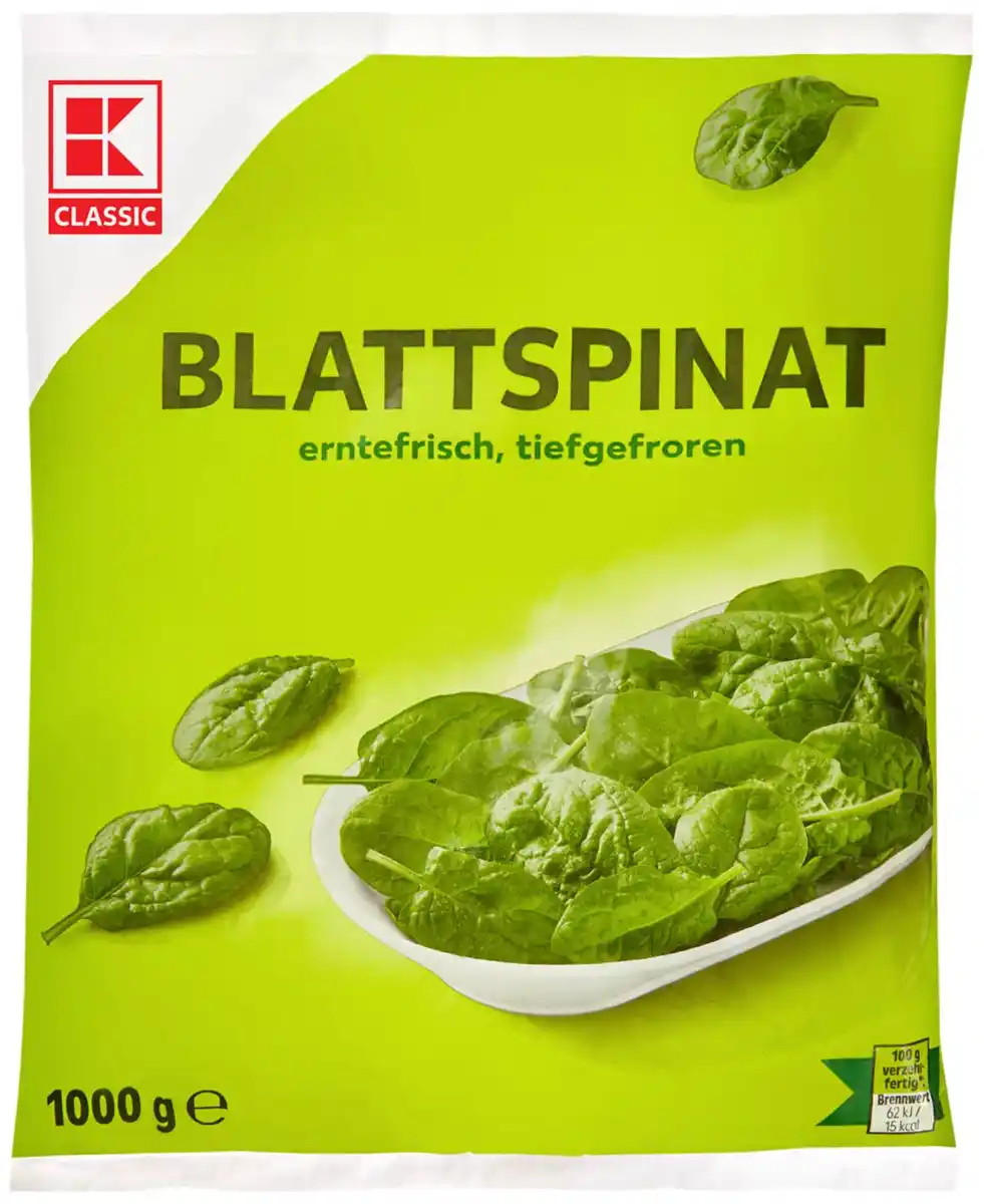 Bild 1 von K-CLASSIC Blattspinat, 1-kg-Beutel