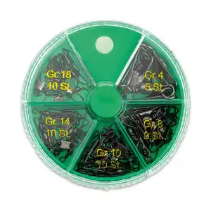 AllGear Fishing Karabinerwirbel-Sortiment 44-tlg.