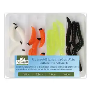 AllGear Fishing Gummi-Bienenmaden 20-tlg.