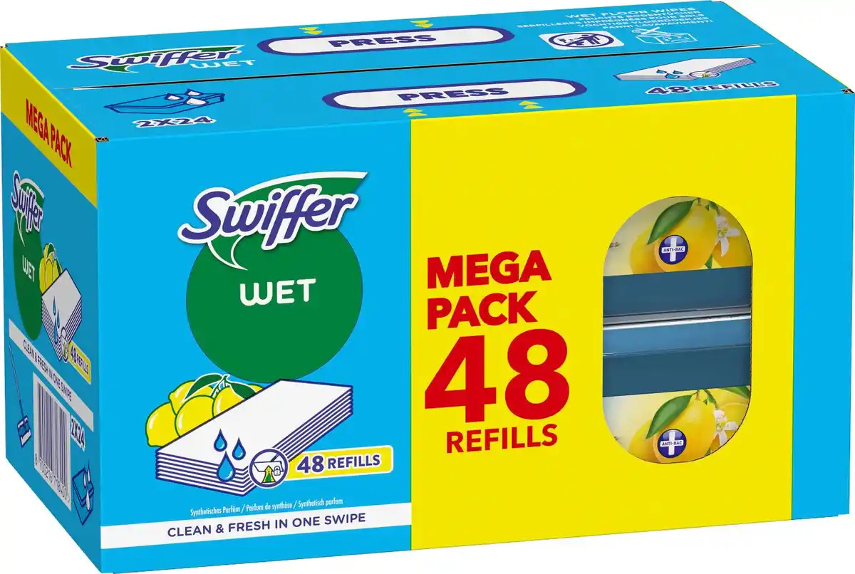 Bild 1 von SWIFFER Bodenreinigungstücher feucht, 48-St.-Packg.