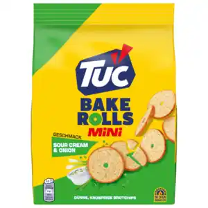 Tuc Mini Bake Rolls Sour Cream & Onion 150g