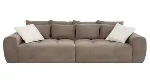 Big Sofa Cord taupe - 308 cm - Federkern - JANNI