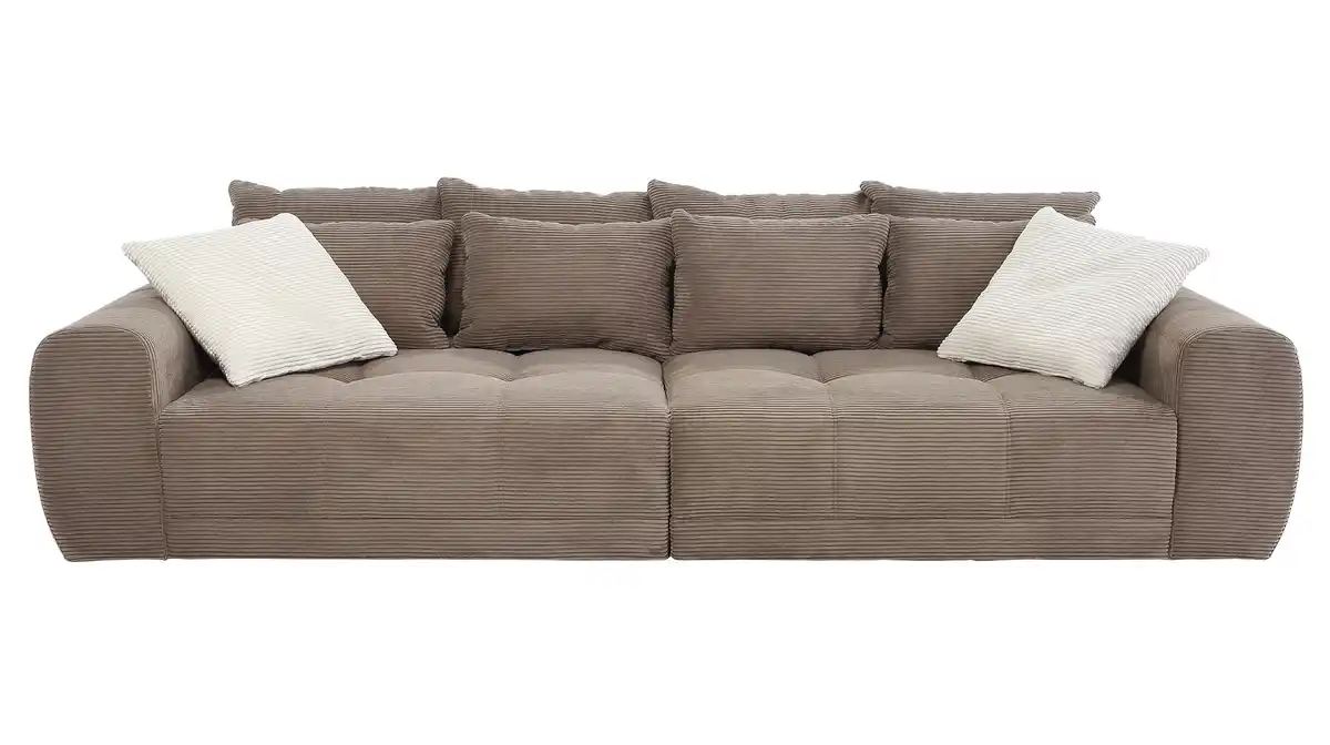 Bild 1 von Big Sofa Cord taupe - 308 cm - Federkern - JANNI