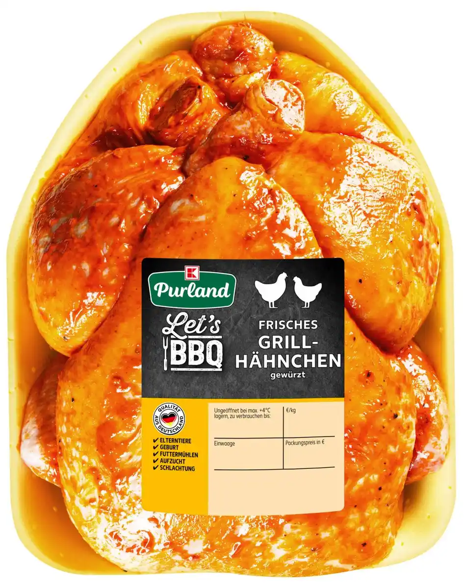 Bild 1 von K-PURLAND Grill-Hähnchen, kg