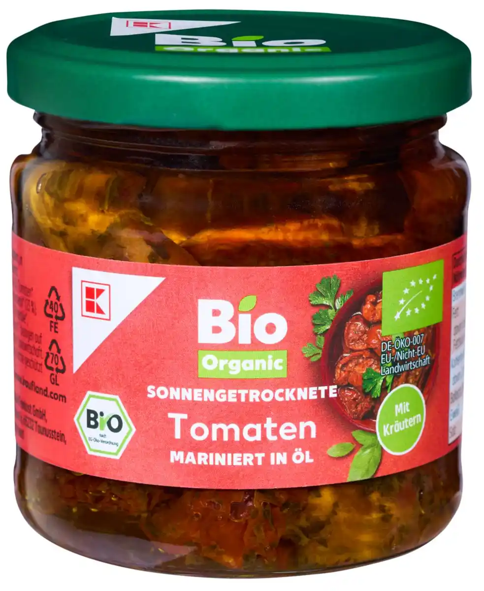 Bild 1 von K-BIO Getrocknete Bio-Tomaten, 180-g-Glas