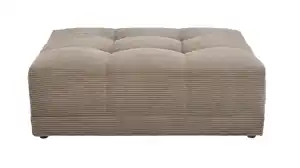 Hocker Sitzhocker 126 x 125 cm Cord taupe - JANNI