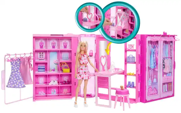 Bild 3 von MATTEL Barbie-Traumkleiderschrank mit Puppe