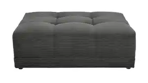 Hocker Sitzhocker 126 x 125 cm Cord grau - JANNI