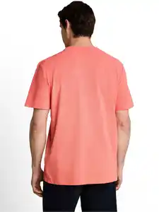 Herren T-Shirt in melierter Piqué-Optik Rot