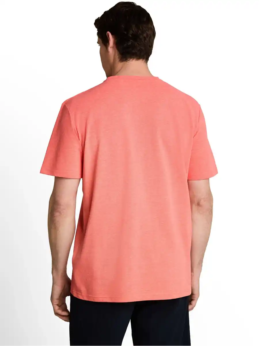 Bild 1 von Herren T-Shirt in melierter Piqué-Optik Rot