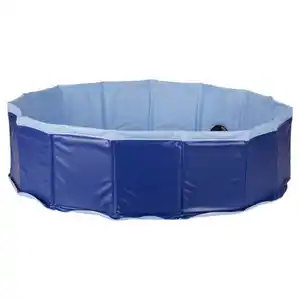 ROMEO Faltbarer Haustier Pool, Blau