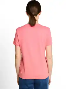 Damen T-Shirt mit floralem Print Pink