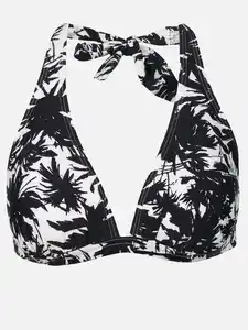 Damen Bikini Triangel Top Schwarz