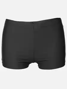 Damen Bikini Shorts unifarben Schwarz