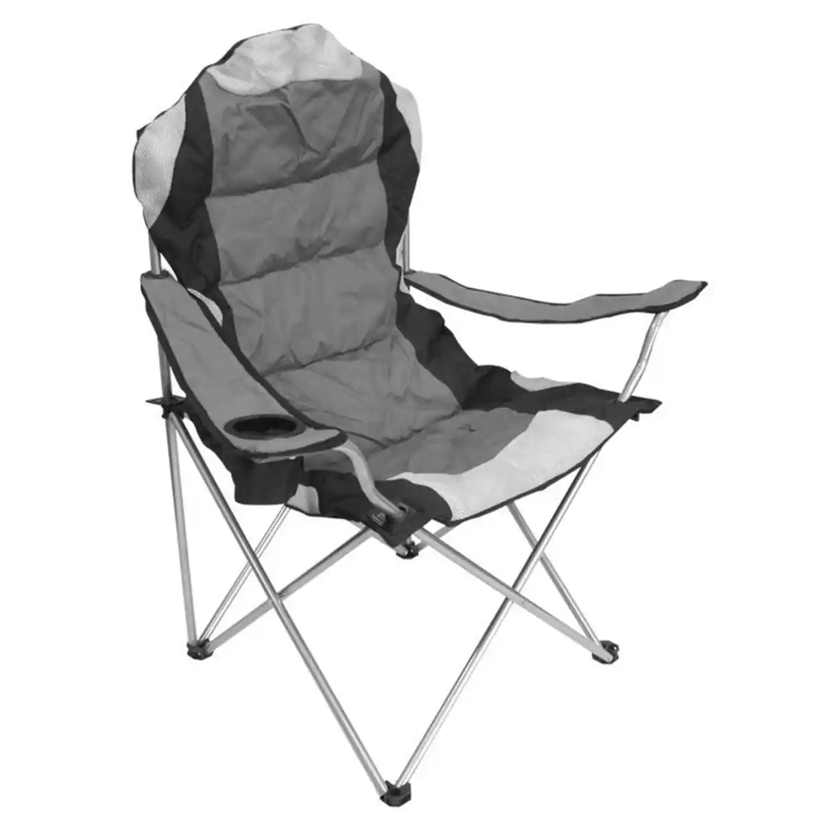 Bild 1 von Campingstuhl "Jumbo" 60 x 88 x 110 cm grau-schwarz