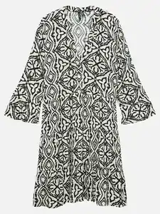 Vera Moda VMMENNY LS V-NECK SHO Kleid Blau