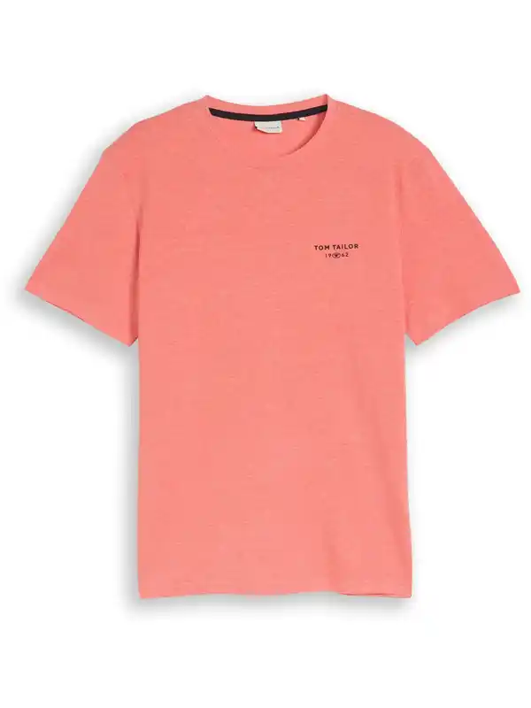 Bild 3 von Herren T-Shirt in melierter Piqué-Optik Rot