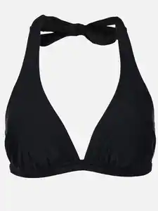 Damen Bikini Triangel Top Schwarz