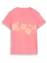 Bild 2 von Damen T-Shirt mit floralem Print Pink
